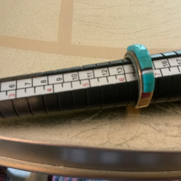 Authentic Turquoise Band Vintage Ring 6.5 - Picture 7 of 11